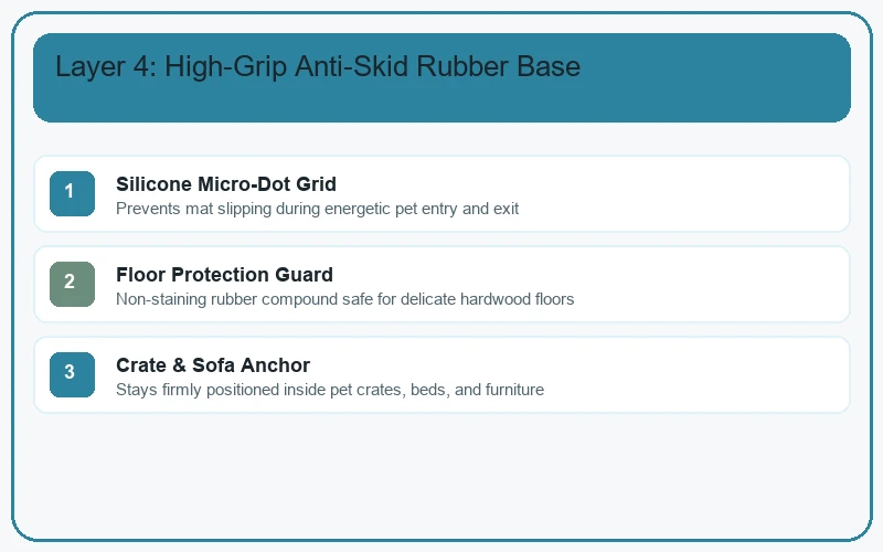 Diagram of Layer 4 - High-grip anti-skid rubber base